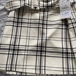 Zara gingham mini skirt